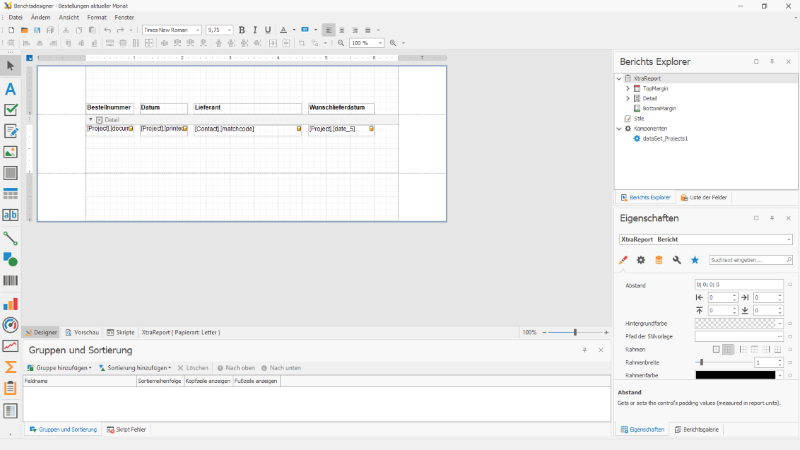 Druckberichtsdesigner