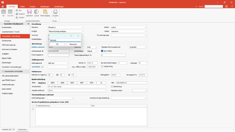 Neuer Auswahllisteneintrag
